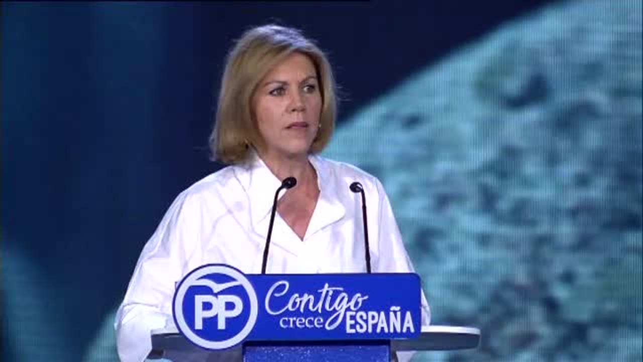 Cospedal: "Van a tratar de dejarnos cansados, tocados y heridos pero no lo van a conseguir"