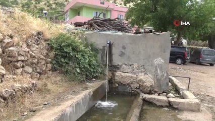 Gercüş'te 15 yıldır akmayan tarihi çeşmeden su geldi