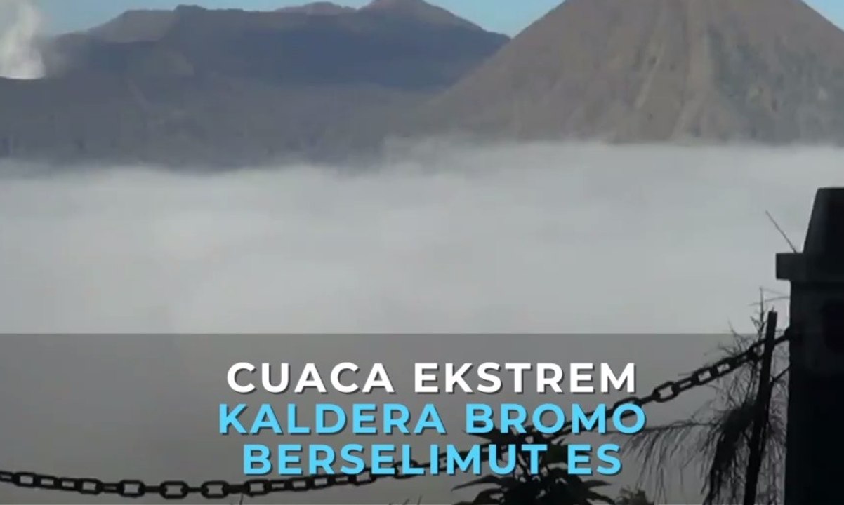 Cuaca Ekstrem  Kaldera Bromo Berselimut Es