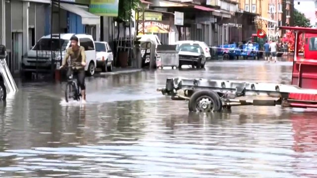 Samsun Terme'de Sel Havadan Görüntülendİ