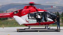 Ambulans helikopter kalp krizi geçiren hasta için havalandı