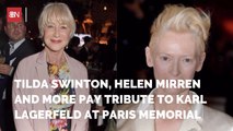 Tilda Swinton, Helen Mirren Honor Karl Lagerfeld