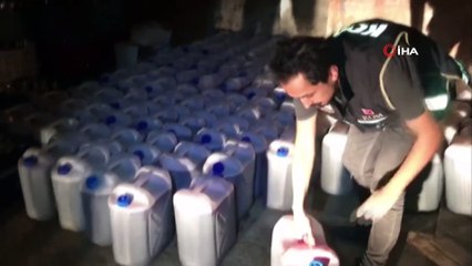 Alanya’da 6 bin 570 litre kaçak ve sahte içki ele geçirildi