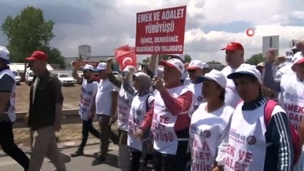 “Emek ve Adalet Yürüyüşü” 12. gününde CHP önünde sona erdi
