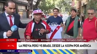 Reportero es ‘troleado’ en vivo por ambulante peruano en Brasil