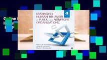 Online Managing Human Behavior in Public and Nonprofit Organizations  For Free