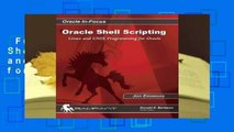 Full version  Oracle Shell Scripting: Linux and UNIX Programming for Oracle  For Kindle