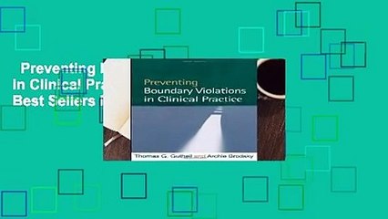 Preventing Boundary Violations in Clinical Practice  Best Sellers Rank : #2