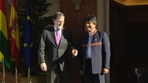 Rajoy se reúne con Evo Morales en la Moncloa