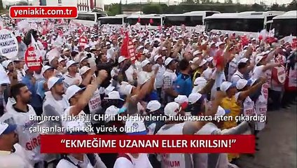 Emek ve Adalet Yürüyüşü sona erdi: "Ekmeğime uzanan eller kırılsın""