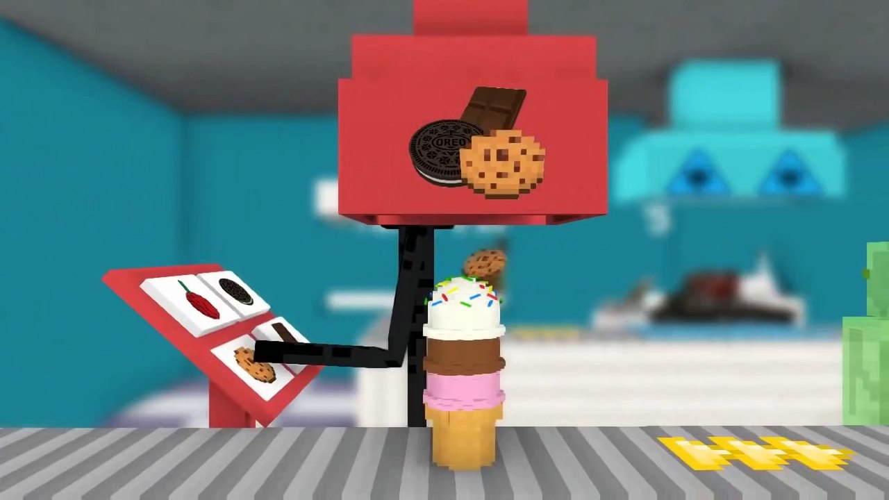Monster School: WORK AT ICE CREAM CONE PLACE! - Minecraft Animation