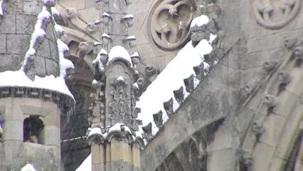 La nieve deja preciosas estampas en León