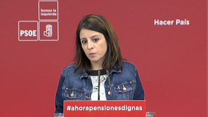 Download Video: El PSOE propone subir las pensiones a través de un impuesto a la banca