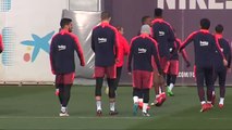 El Barcelona prepara su partido ante el Eibar