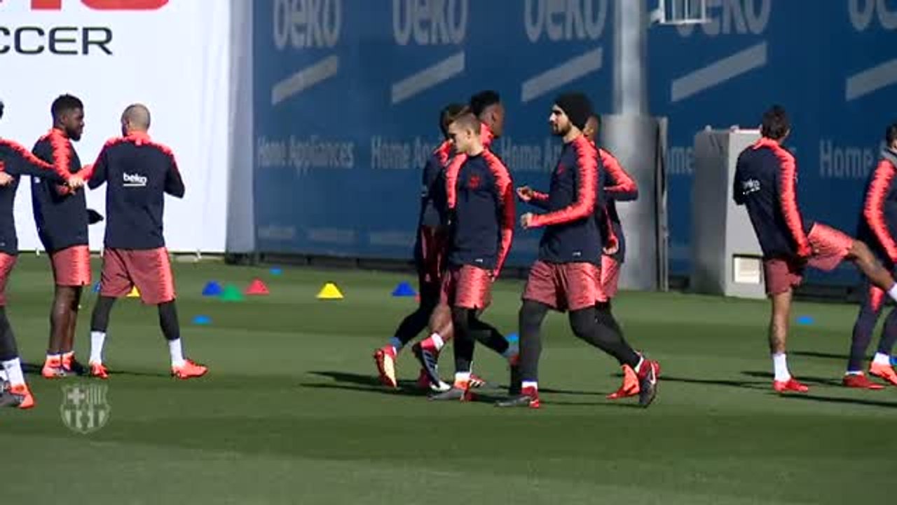 El Barcelona prepara el encuentro ante el Eibar