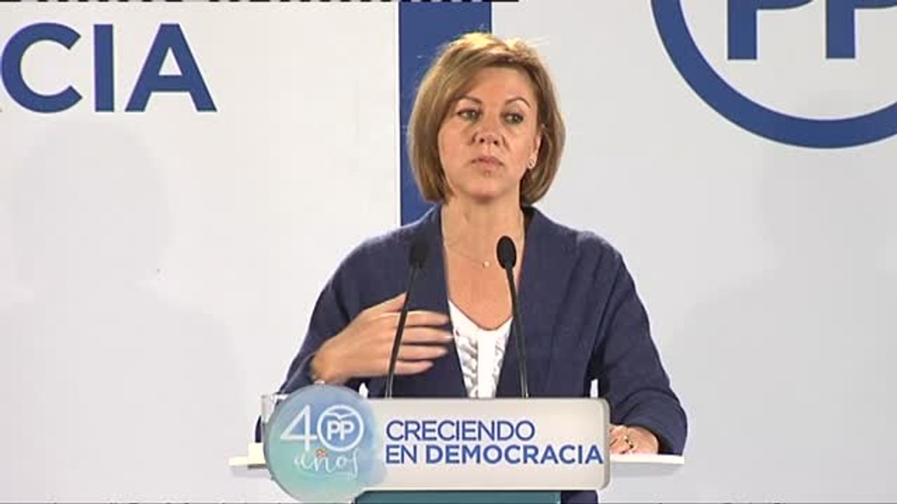 Cospedal critica el acuerdo entre Podemos y Ciudadanos para reformar la ley electoral
