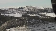 La 'nevadona' en Asturias, a vista de helicóptero