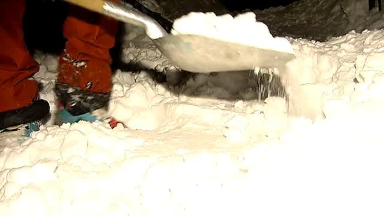 Esquiadores intrépidos en la 'Siberia catalana'