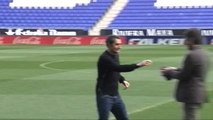 Ernesto Valverde y Quique Sánchez Flores, cordialidad y respeto antes del derbi