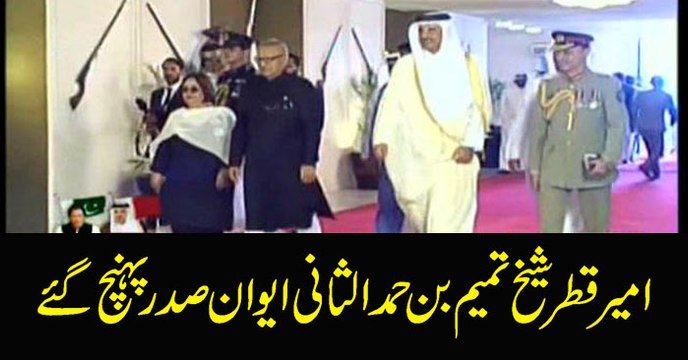 Qatar's Emir Tamim bin Hamad Al Thani reaches President House