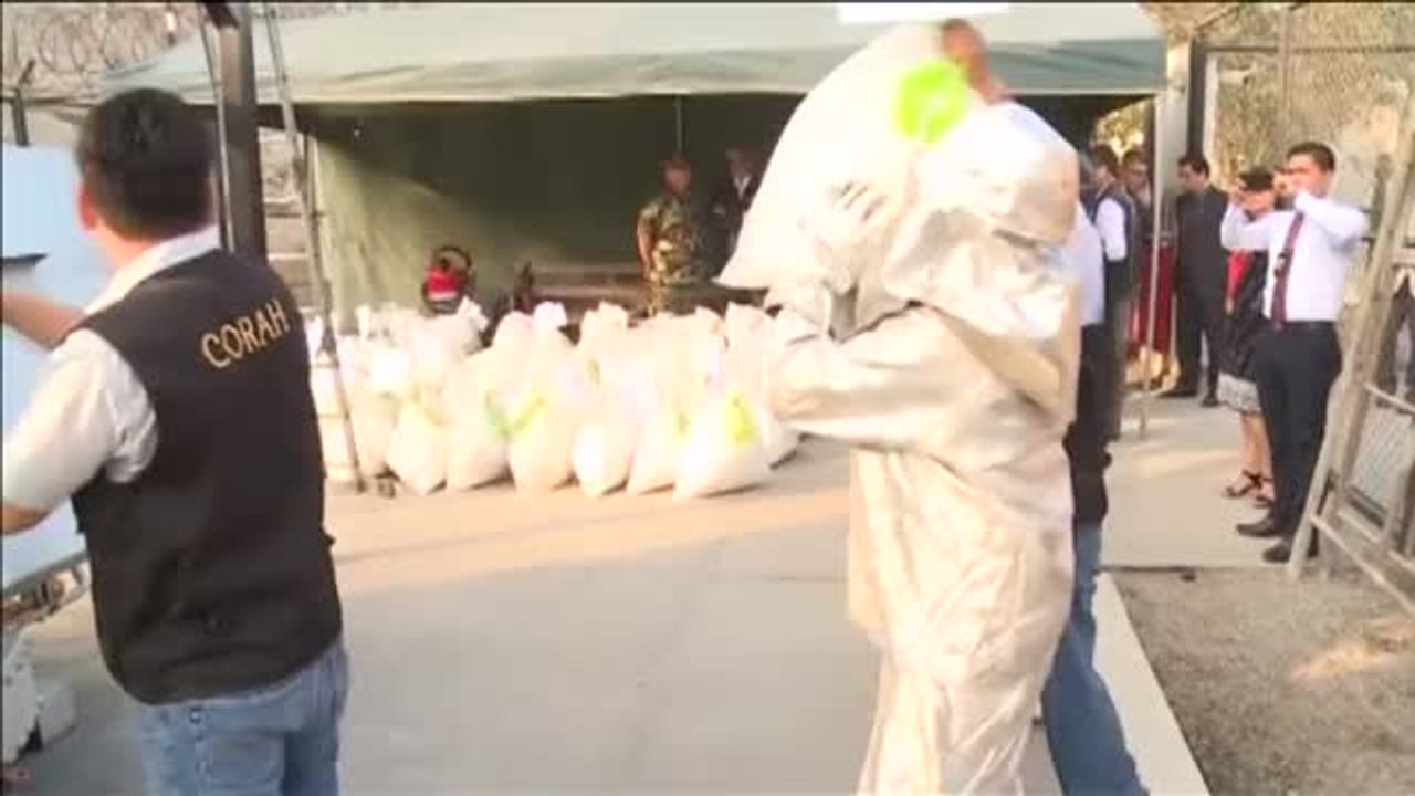 Queman más de ocho toneladas de droga confiscada en Perú a lo largo de 2017