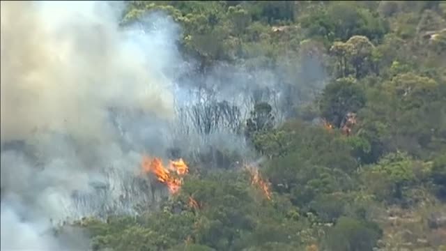 Un incendio amenaza un parque nacional al sur de Sidney