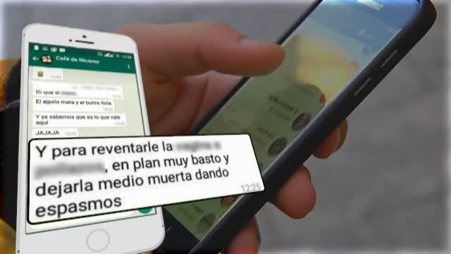 Está para reventarla y dejarla medio muerta dando espasmos : los mensajes de unos universitarios sobre una compañera