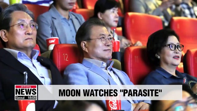 S. Korea's first couple watches award-winning Korean film Parasite