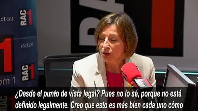 Forcadell: Considero que Cataluña es una Nación; legalmente no está definido