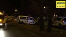 Tres heridos en un aparatoso accidente de tráfico en Madrid