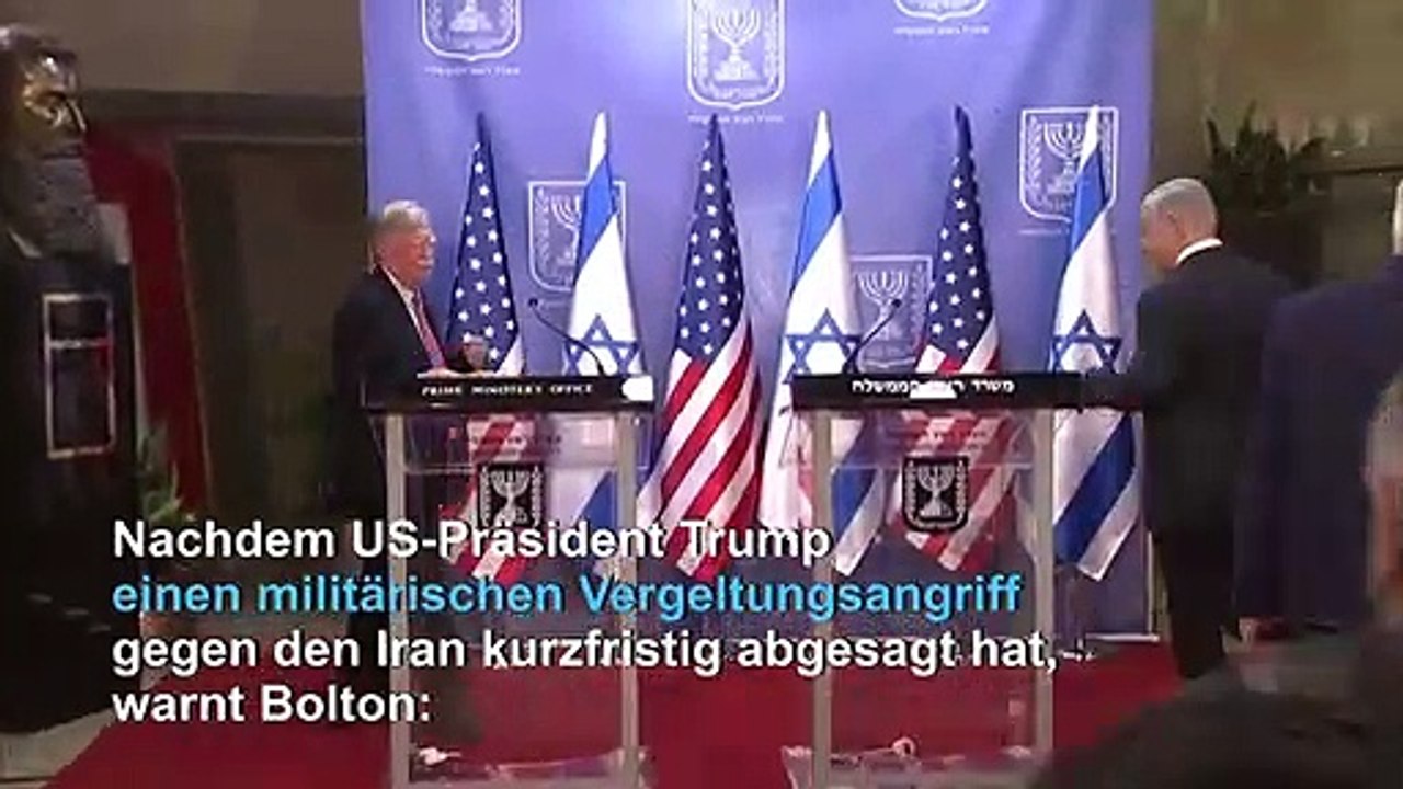 Bolton: Iran soll 'Besonnenheit' der USA nicht mit 'Schwäche' verwechseln