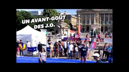 Descargar video: La place de la Concorde transformée en terrain de Jeux olympiques