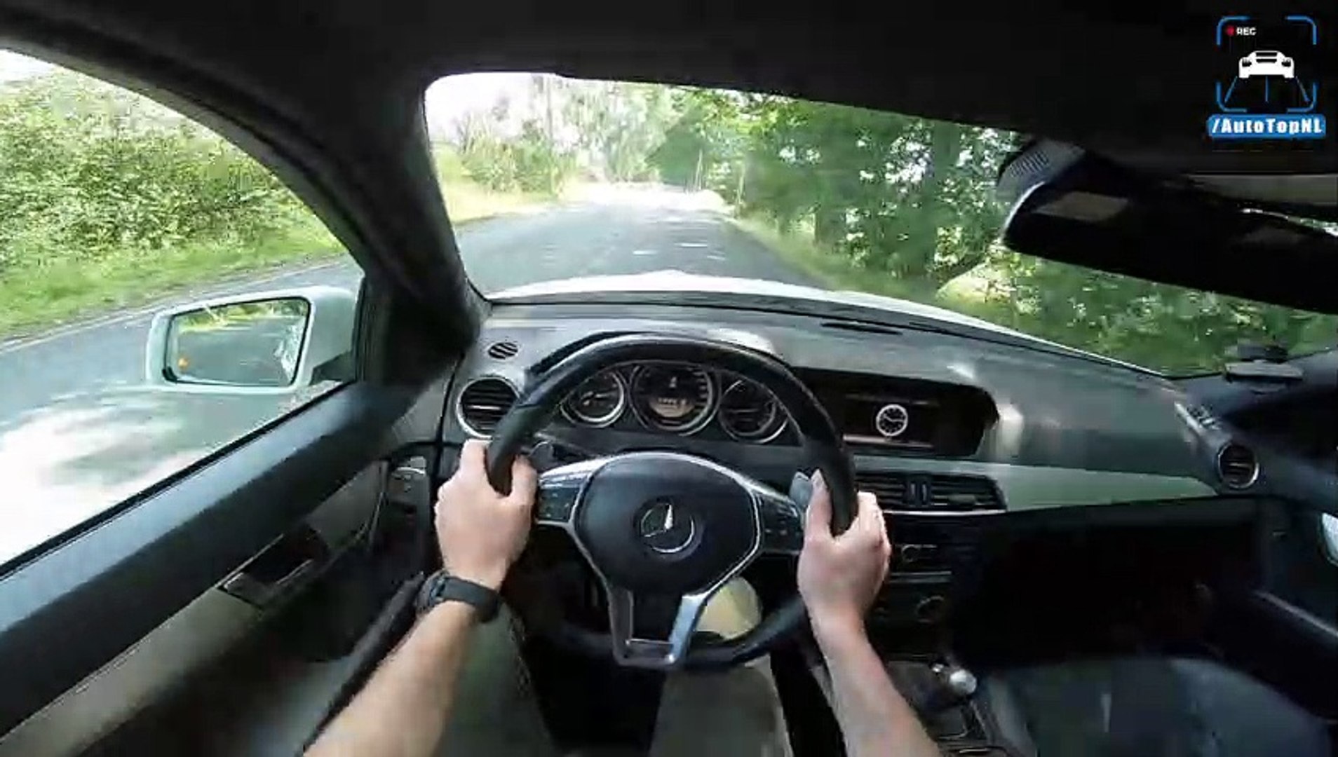 630HP Mercedes C63 AMG 6.2 V8 Supercharged Elmerhaus POV Test Drive by AutoTopNL