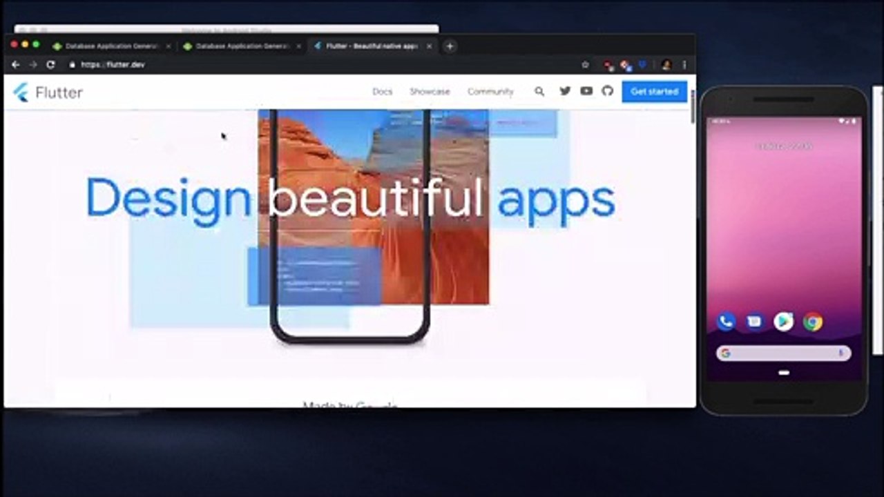 GeneratorApp producing Flutter MVVM code
