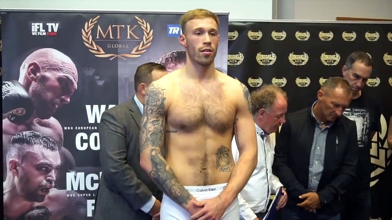 WBO EUROPEAN TITLE FIGHT! STEVEN WARD v LIAM CONROY *OFFICIAL* WEIGH IN & HEAD-TO-HEAD