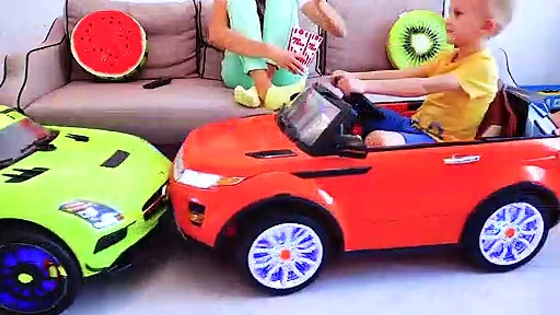 vlad and nikita play with toy cars