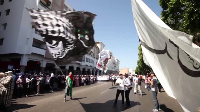 Fas'ta Yüzyılın Anlaşması ve Bahreyn çalıştayı protesto edildi - RABAT