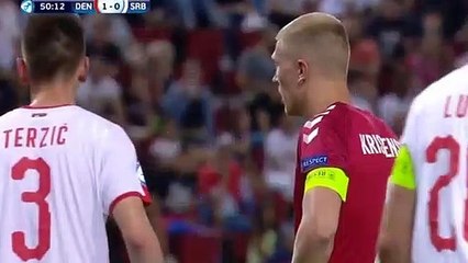 Jacob Rasmussen Goal - Denmark U21 vs Serbia U21 2-0 23/06/2019