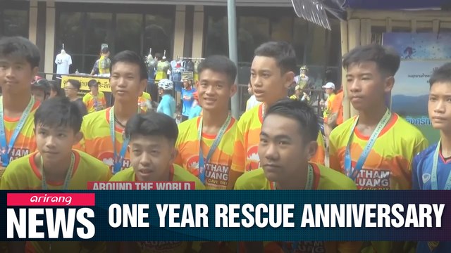 Thai cave boys mark one year rescue anniversary with marathon