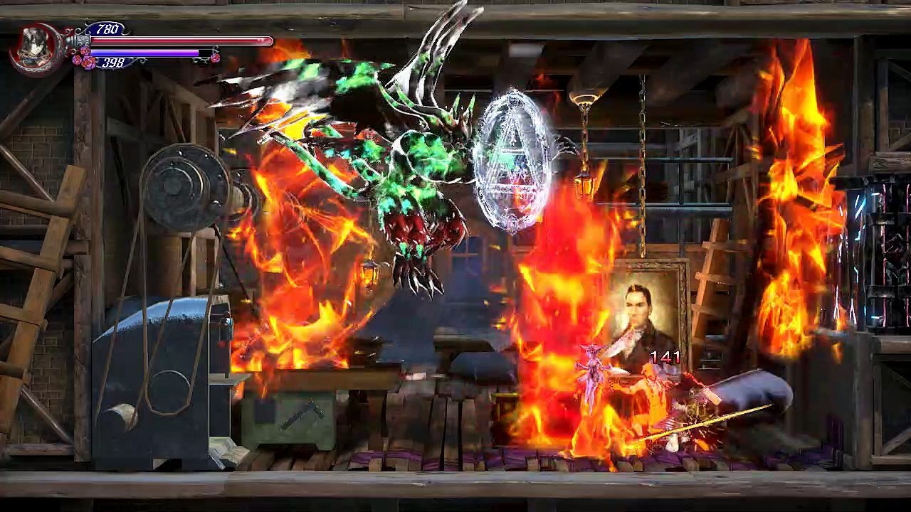 Bloodstained ROTN,Gameplay Español 10, Zangetsu me presta su espada para matar a Gremory que controla a Gebel