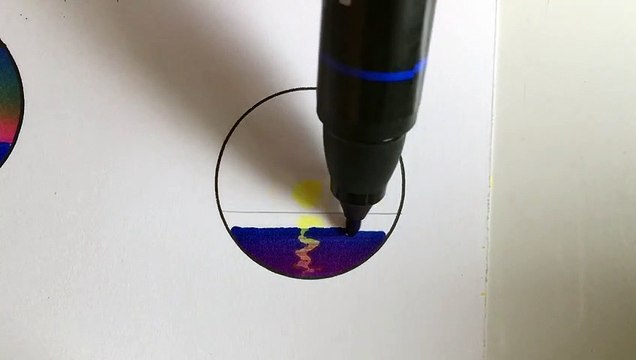 Mesmerizing Sunset Flows from Artist's Marker