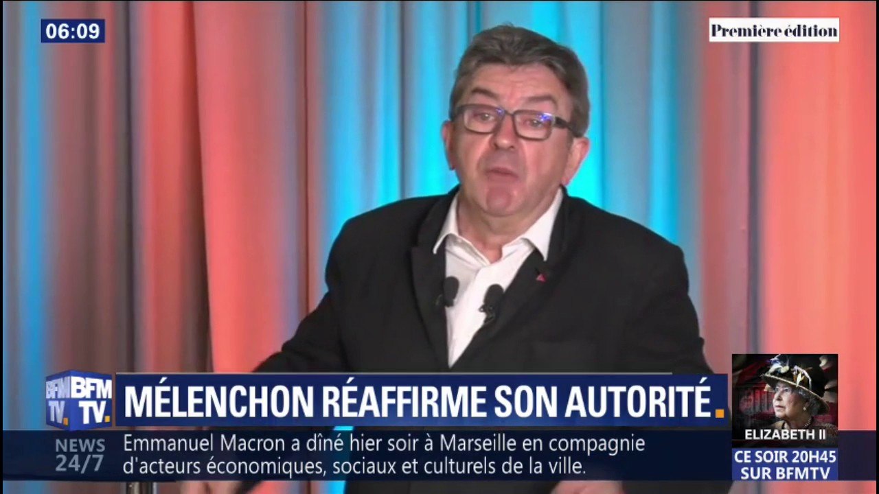 "Mon rôle, il est consubstantiel au mouvement." Mélenchon réaffirme son autorité devant ses militants
