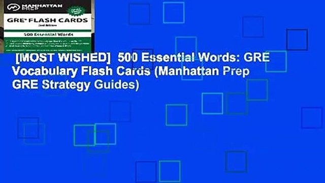 [MOST WISHED] 500 Essential Words: GRE Vocabulary Flash Cards (Manhattan Prep GRE Strategy Guides)
