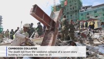 Death toll rises to 25 in Cambodia building collapse