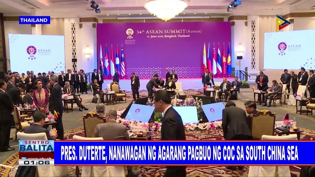 Pres. #Duterte, nanawagan ng agarang pagbuo ng COC sa South China Sea