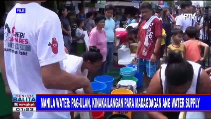 Manila Water: Pag-ulan, kinakailangan para madagdagan ang water supply