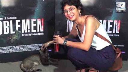 Kiran Playing With A Cat At Noblemen Screening