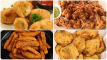 6 Easy Monsoon Snack Recipe - Quick Evening Snack Recipes - Monsoon Special Pakoras - Tea TIme Snack