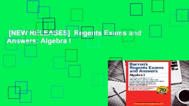 [NEW RELEASES] Regents Exams and Answers: Algebra I