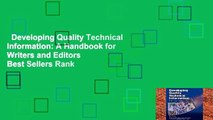 Developing Quality Technical Information: A Handbook for Writers and Editors  Best Sellers Rank